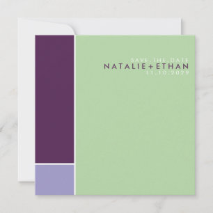 Mondrian Retro Mod Art Colorful Save the Date