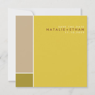 Mondrian Retro Mod Art Colorful Save the Date