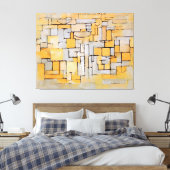 MONDRIAN - Schilderij No. II Comp. XV Comp. 4 - 19 Canvas Afdruk (Insitu (Slaapkamer))