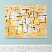 MONDRIAN - Schilderij No. II Comp. XV Comp. 4 - 19 Canvas Afdruk (Insitu (Houten vloer))