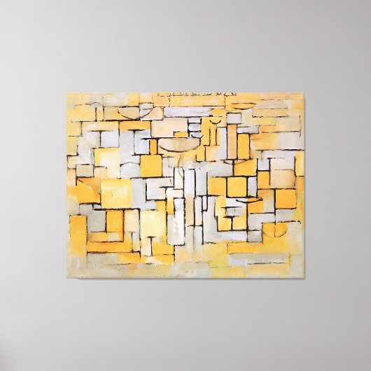 MONDRIAN - Schilderij No. II Comp. XV Comp. 4 - 19 Canvas Afdruk (Voorkant)