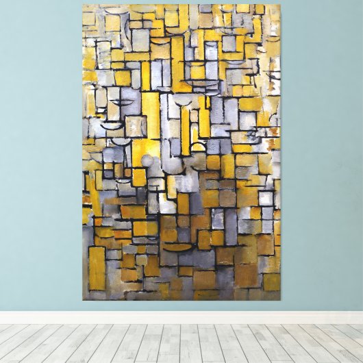 MONDRIAN - SCHILDERIJ Nr. 1 - Comp. Nr. XIV - 1913 Canvas Afdruk (Insitu (Houten vloer))