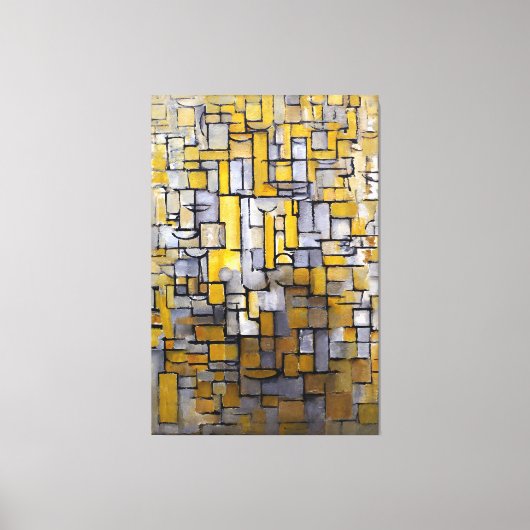 MONDRIAN - SCHILDERIJ Nr. 1 - Comp. Nr. XIV - 1913 Canvas Afdruk (Voorkant)