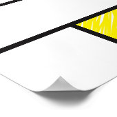 Mondrian Scribbles minimalist de Stijl Modern Art Poster (Hoek)