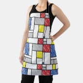 Mondrian Scribbles minimalist de Stijl Modern Art Schort (Insitu)