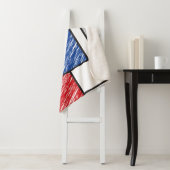 Mondrian Scribbles minimalist de Stijl Modern Art Sherpa Deken (In situ)