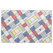 Mondrian Scribbles minimalist de Stijl Modern Art Stof (Fat Quarter)