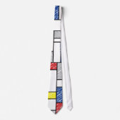 Mondrian Scribbles minimalist de Stijl Modern Art Stropdas (Voorkant)