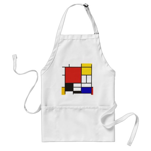 Mondrian Standaard Schort (Voorkant)