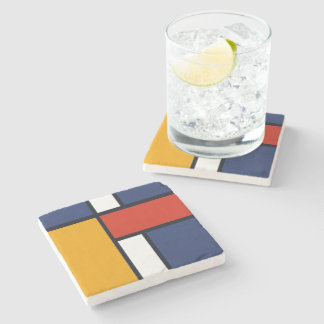 Mondrian Stenen Onderzetter