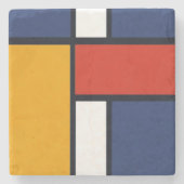 Mondrian Stenen Onderzetter (Voorkant)