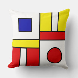 Mondrian stijl abstracte kunst kussen