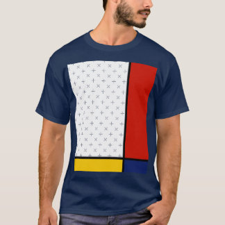 Mondrian stijl abstracte kunst vintage vriend vrie t-shirt