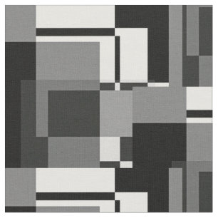 Mondrian stijl grijs abstract modern geometrisch c stof