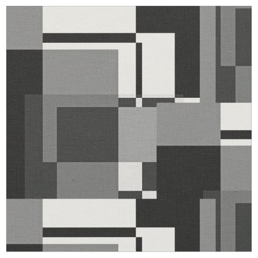 Mondrian stijl grijs abstract modern geometrisch c stof (Close Up)