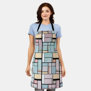 Mondrian stijl kunst - Mondrian pastelkleuren Schort