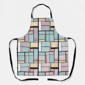 Mondrian stijl kunst - Mondrian pastelkleuren Schort (Voorkant)