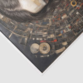 Mondrian stijl moderne vrouw Vloeipapier Tissuepapier (Detail)