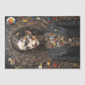 Mondrian stijl moderne vrouw Vloeipapier Tissuepapier (Voorkant)