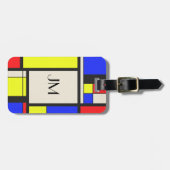 Mondrian stijl ontwerp bagagelabel (Voorkant horizontaal)