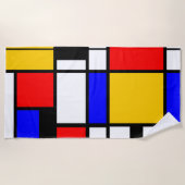 Mondrian-stijl Strandlaken (Voorkant)