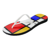 Mondrian-stijl Teenslippers (Schuin)