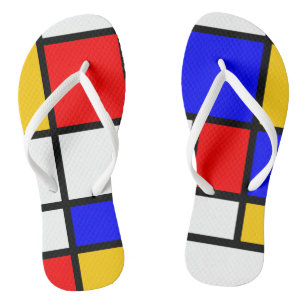 Mondrian-stijl Teenslippers