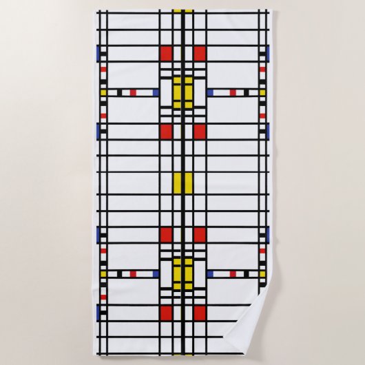 Mondrian Strandlaken (Voorkant)