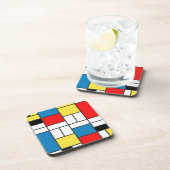 Mondrian Style Bier Onderzetter (Rechterzijde)