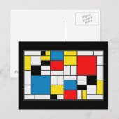 Mondrian Style Briefkaart (Voorkant / Achterkant)