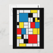 Mondrian Style Briefkaart (Voorkant / Achterkant)