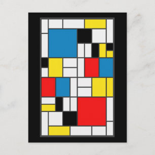 Mondrian Style Briefkaart