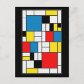 Mondrian Style Briefkaart (Voorkant)