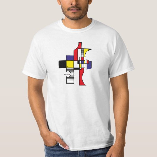 mondrian style jnf t-shirt (Voorkant)