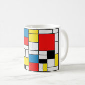 Mondrian Style Koffiemok (Voorkant rechts)