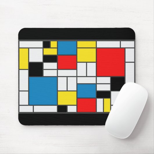 Mondrian Style Muismat (Met muis)