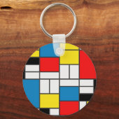 Mondrian Style Sleutelhanger (Voorkant)
