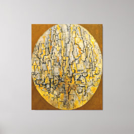 MONDRIAN - TABLEAU 3 COMP. in Ovaal (Bomen) - 1913 Canvas Afdruk