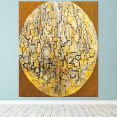 MONDRIAN - TABLEAU 3 COMP. in Ovaal (Bomen) - 1913 Canvas Afdruk (Insitu (Houten vloer))