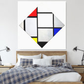MONDRIAN - TABLEAU No. IV - SAMENSTELLING VAN DE L Canvas Afdruk (Insitu (Slaapkamer))