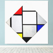 MONDRIAN - TABLEAU No. IV - SAMENSTELLING VAN DE L Canvas Afdruk (Insitu (Houten vloer))
