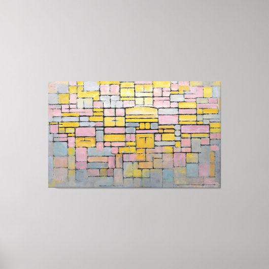 MONDRIAN - TABLEAU Nr. 2 COMPOSITIE Nr. V - 1914 Canvas Afdruk (Voorkant)