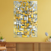 MONDRIAN - TABLEAU Nr. I - 1913 - Canvas Afdruk (Insitu (Woonkamer))