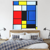 MONDRIAN - TABLEAU Nr. I - 1921-25  - De Stijl - Canvas Afdruk (Insitu (Slaapkamer))