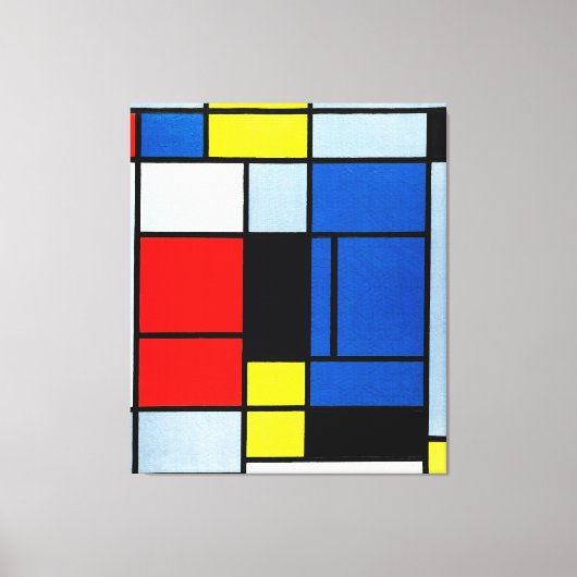 MONDRIAN - TABLEAU Nr. I - 1921-25  - De Stijl - Canvas Afdruk (Voorkant)