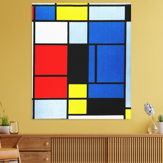 MONDRIAN - TABLEAU Nr. I - 1921-25 - De Stijl - Canvas Afdruk (Insitu (Woonkamer))