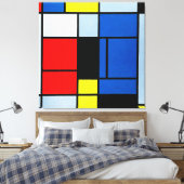 MONDRIAN - TABLEAU Nr. I - 1921-25 - De Stijl - Canvas Afdruk (Insitu (Slaapkamer))