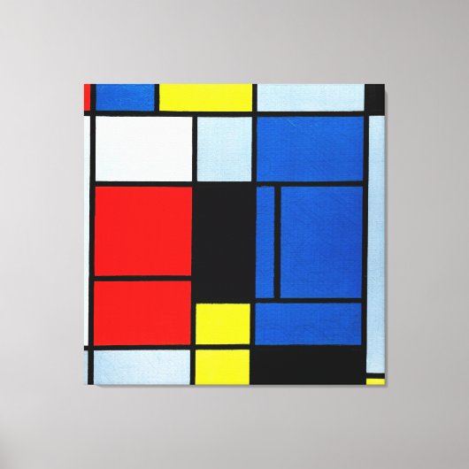 MONDRIAN - TABLEAU Nr. I - 1921-25 - De Stijl - Canvas Afdruk (Voorkant)