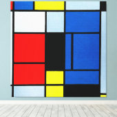 MONDRIAN - TABLEAU Nr. I - 1921-25 - De Stijl - Canvas Afdruk (Insitu (Houten vloer))