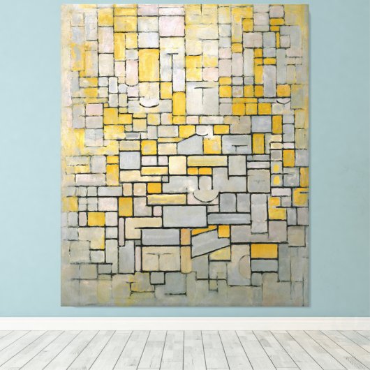 MONDRIAN - TABLEAU Nr. I COMP. I Comp. 7 - 1914 - Canvas Afdruk (Insitu (Houten vloer))